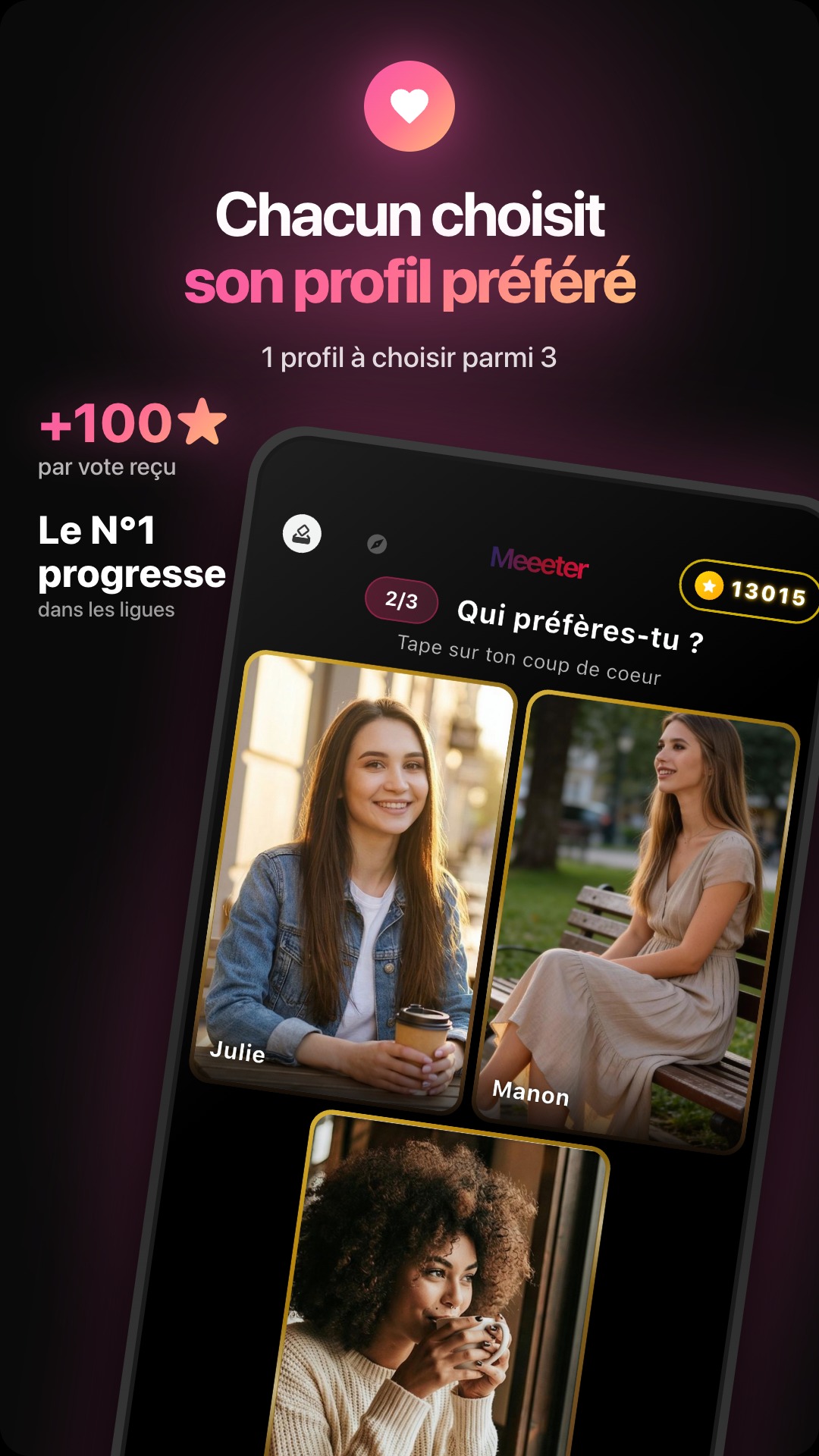 Écran de vote Meeeter